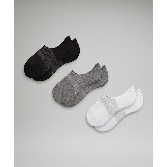 Women's Power Stride No-Show Socks w/ Active Grip (3 Pack) - White/Gray/Black - Picture 1 of 4